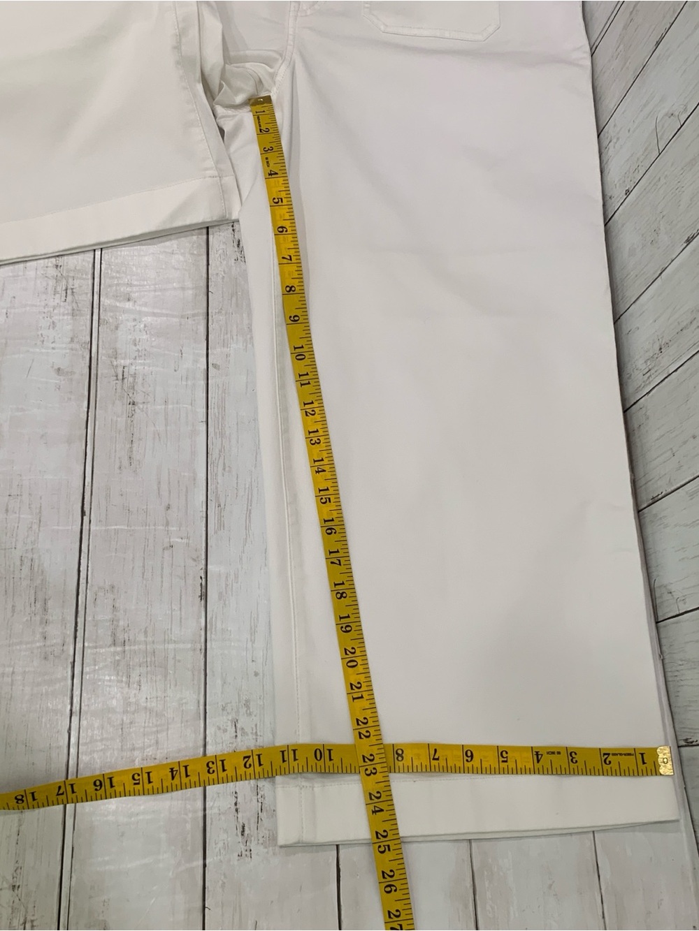 Lauren Ralph Lauren 14W Women's Stretch Chino Wide-Leg Cropped Pants  White NWT - Picture 11 of 13